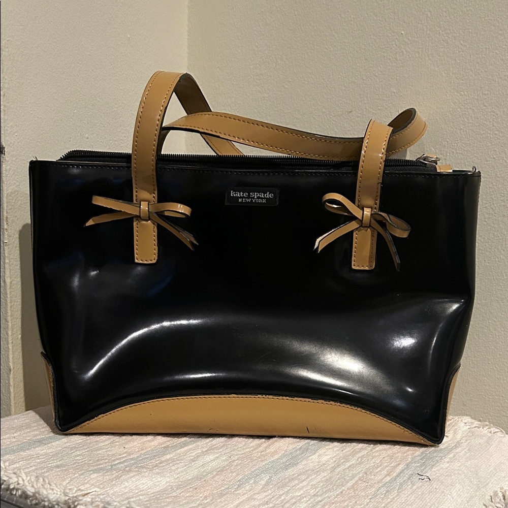 Kate Spade Black and Tan Satchel